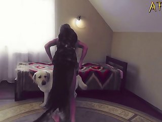 Surprised By The Little Guestshe Quickly Gets Up And Hugs Her Little Babywhich Starts Sucking On Her Tits